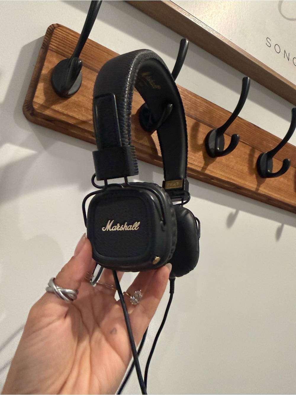 Discontinued Vintage Marshall Major II Black On-Ear Headphones with Gold Logo